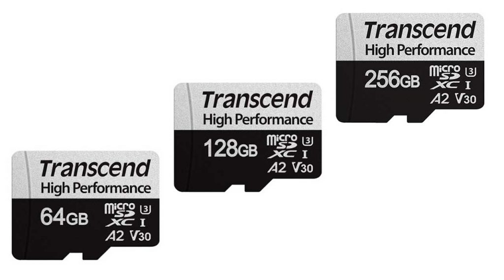 Tarjeta MicroSD Transcend 330S Capacidades