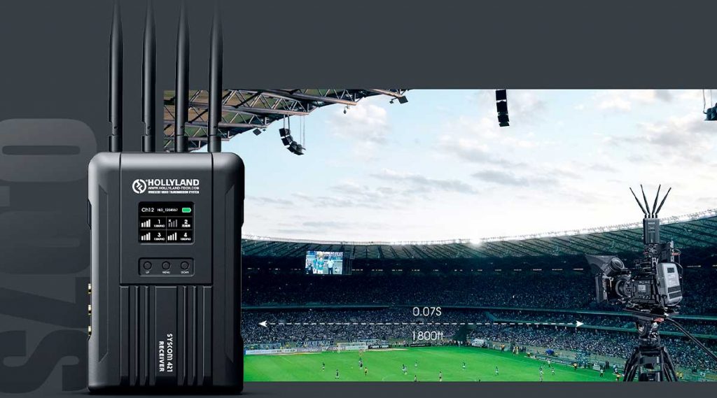 La serie SYSCOM está destinada a sistemas de transmisión de vídeo y audio inalámbrico multicámara SDI-HDMI.
