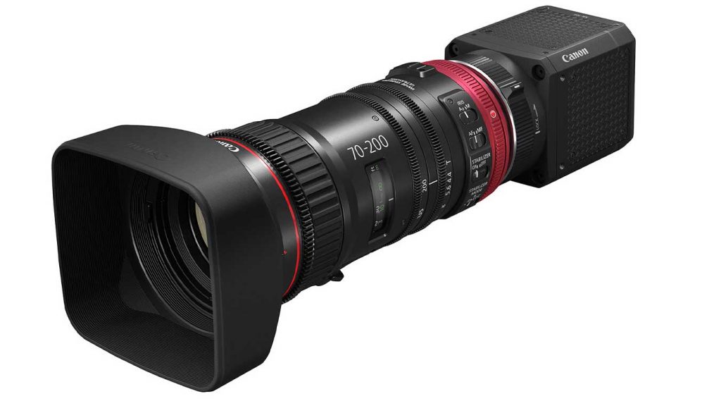 El objetivo para cine CN-E 70-200 mm de Canon.