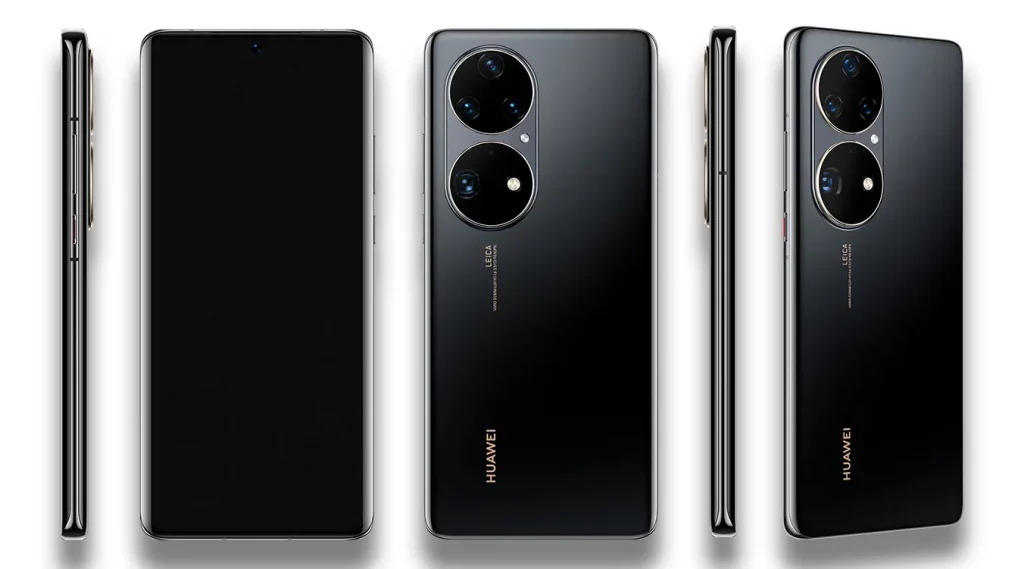 Huawei P50 Pro fotografiado desde diferentes ángulos