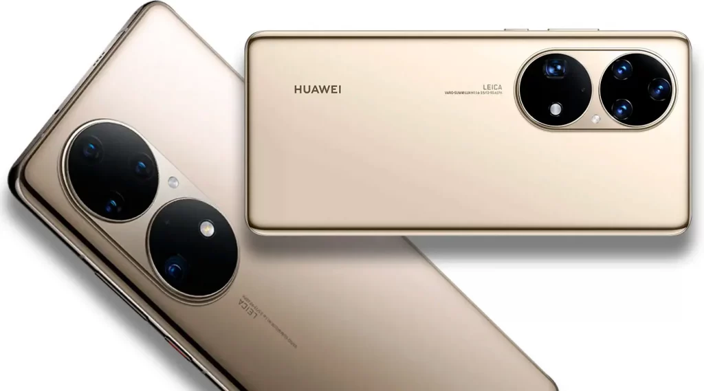 Huawei P50 Pro en color dorado