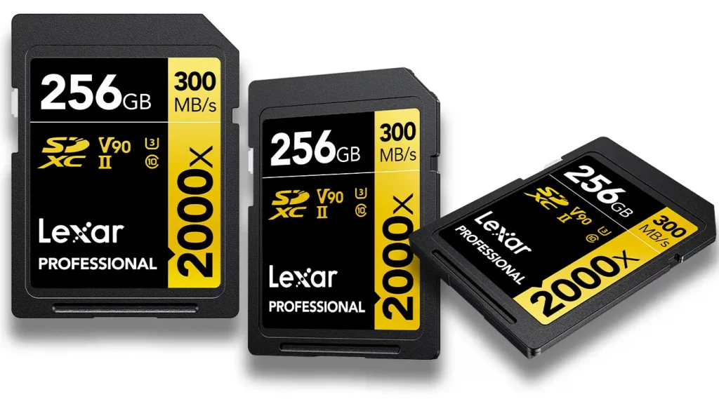 Tarjeta Professional SDXC Lexar Gold de 256 GB