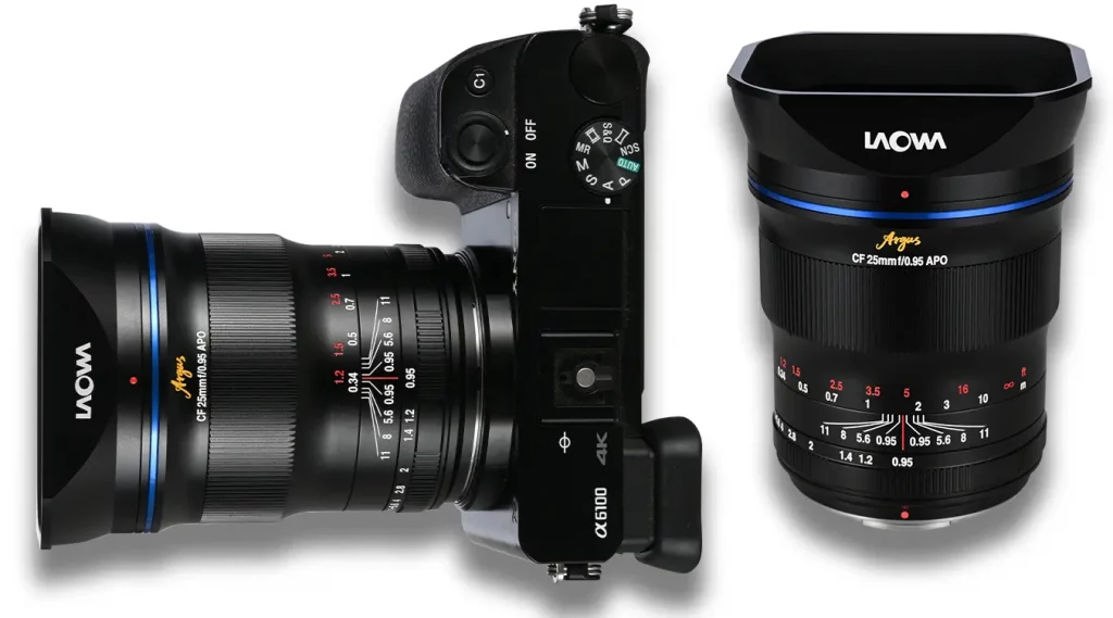 Objetivo Laowa Argus de 18 mm en una cámara Sony A6100.